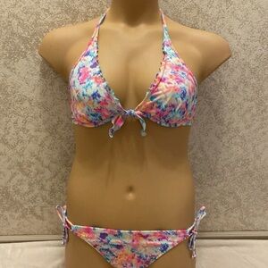 Victoria's Secret Pastel Watercolor Tie-Dye Bikini
